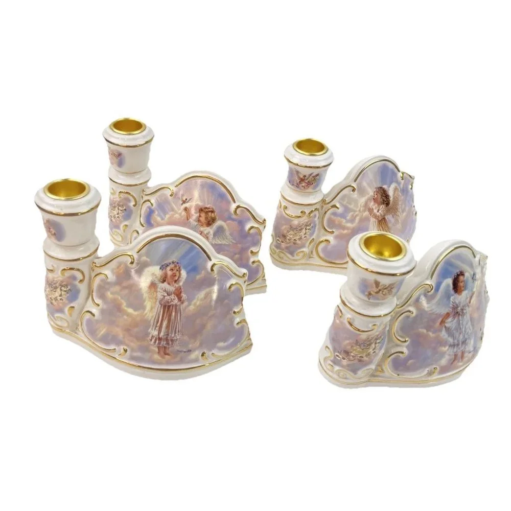Bradford Exchange COMPETE Set of 4 CIRCLE OF LIGHT (Faith,Hope,Love,Grace) Angel